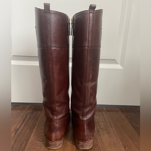 Tory Burch Kiernan Tall Brown Riding Boots Size 8 - Picture 8 of 13